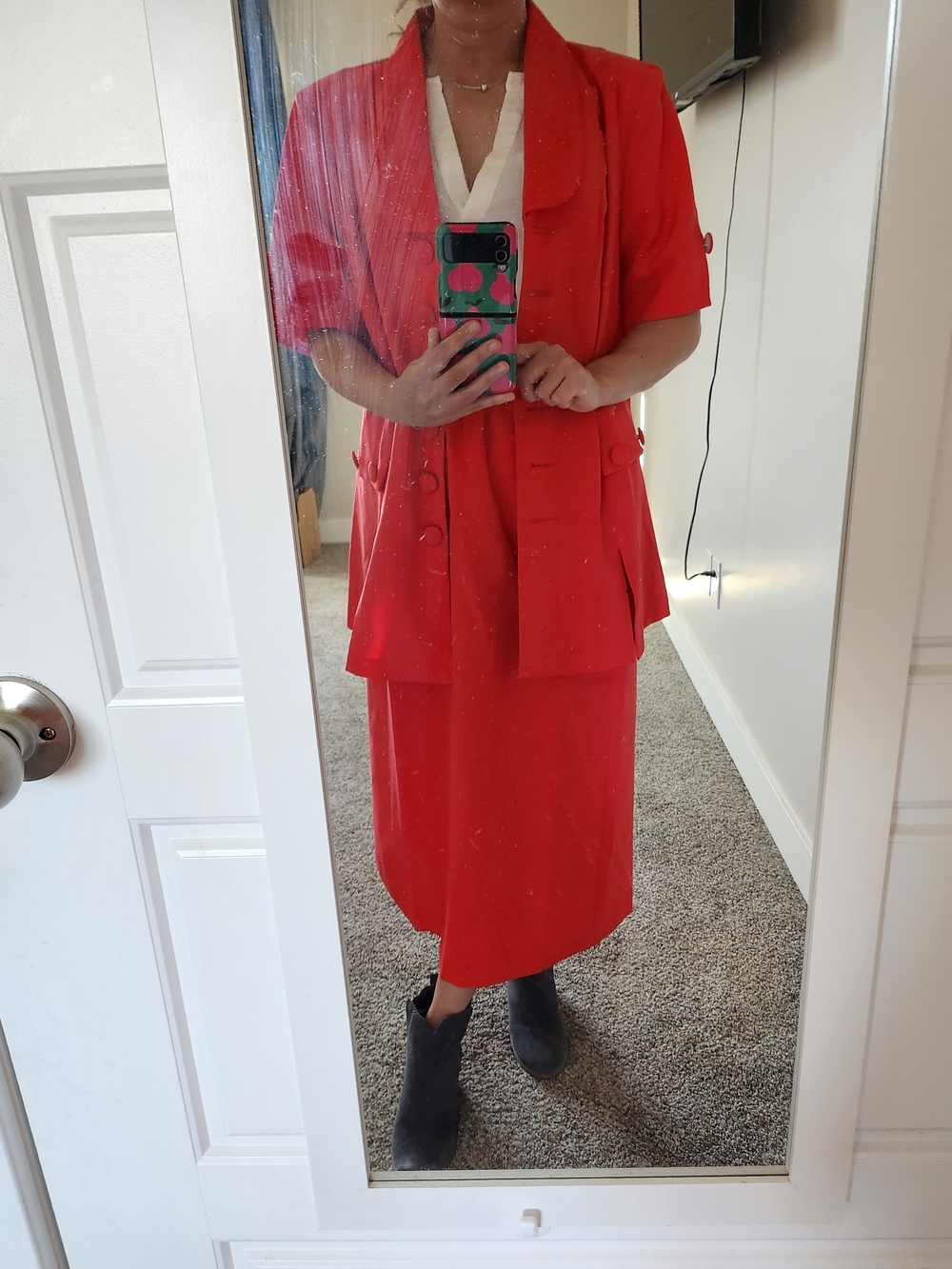VTG Vibrant Red 2-Piece Outfit